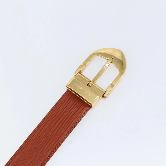 LOUIS VUITTON Epi Ceinture Belt 34.3"" Brown LV Auth - Picture 7 of 16